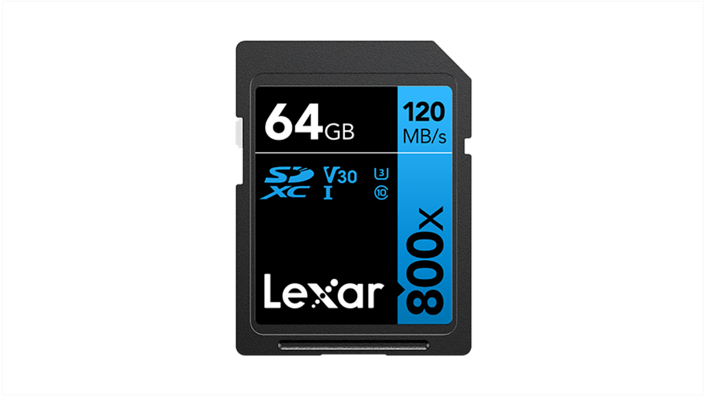 LSD0800064G-BNNNG | Lexar 64 GB Industrial SDHC SD Card, UHS-I | RS