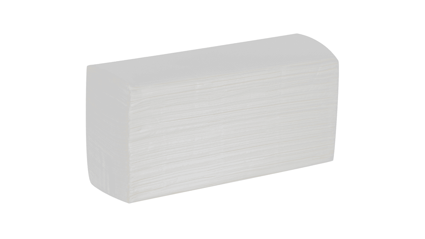 Northwood Hygiene Papierhandtuch Gefaltet, Zick-Zack-Falzung 2-lagig Weiß, 240 x 202mm, 3000-Blatt