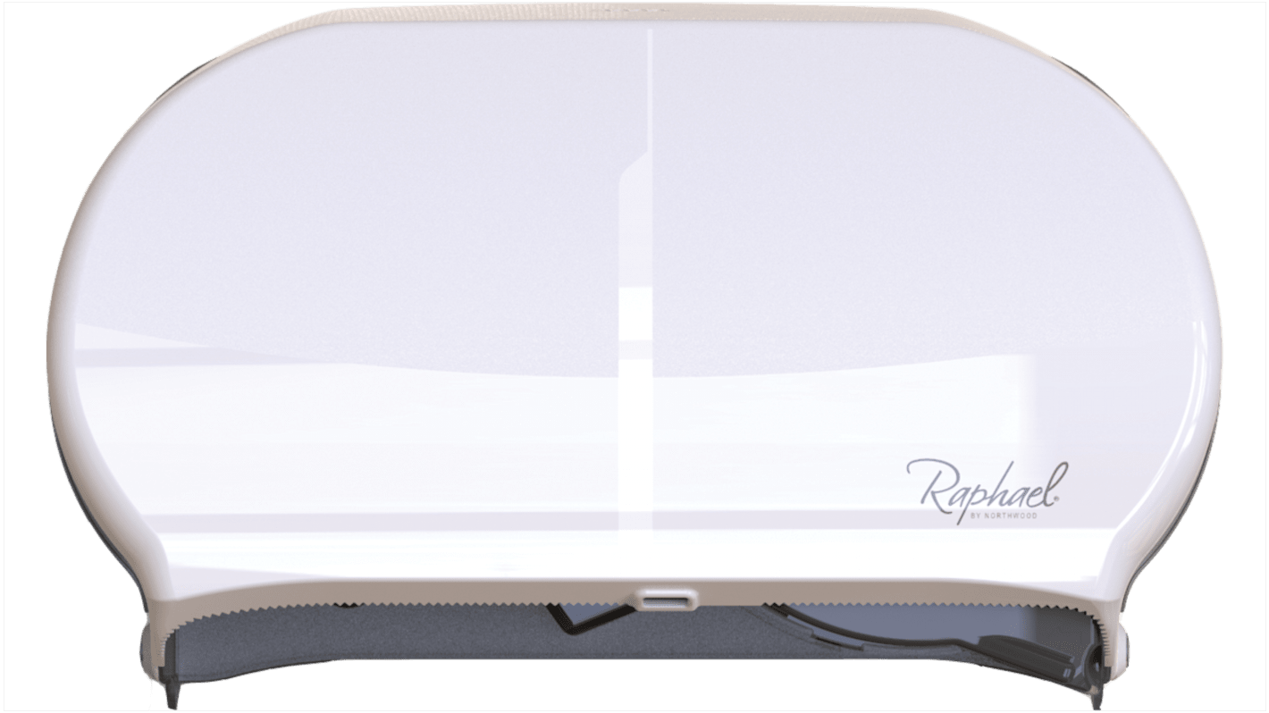 TJWHTRA Northwood Hygiene White ABS Toilet Paper Dispenser, 140mm x