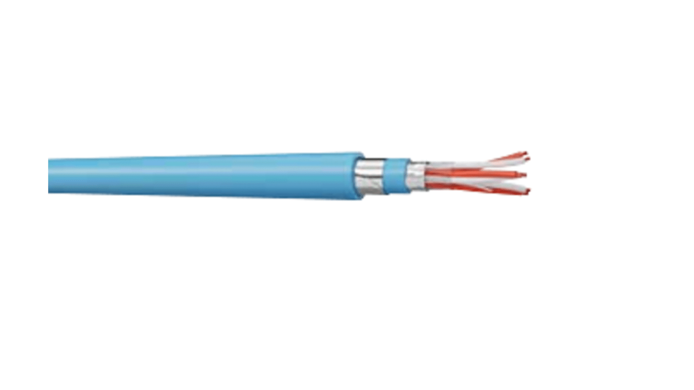 AXINDUS Screened 12 Core Instrument Cable, 0.9 CSA, 22.8mm od, 100m, Blue