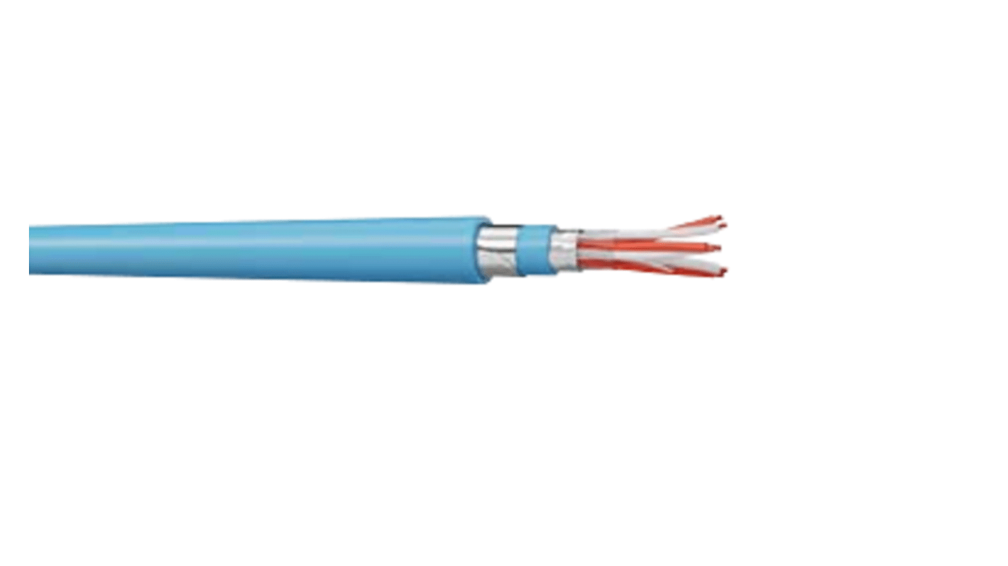 AXINDUS Screened 19 Core Instrument Cable, 0.9 mm CSA, 27.6mm od, 100m, Blue