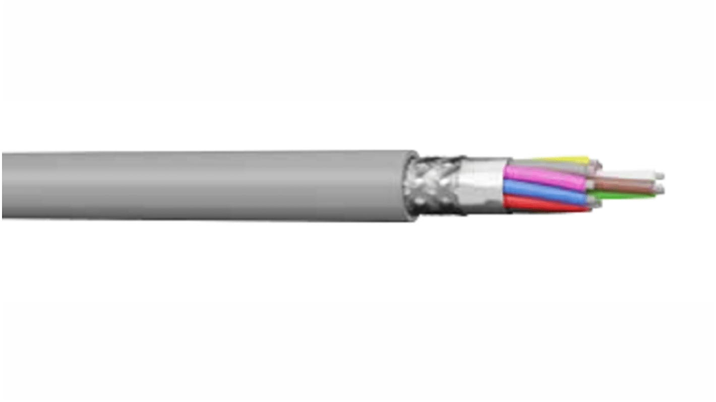 Cable de control apantallado AXINDUS MC22E de 6 núcleos, 0,22 mm², long. 100m, funda de PVC