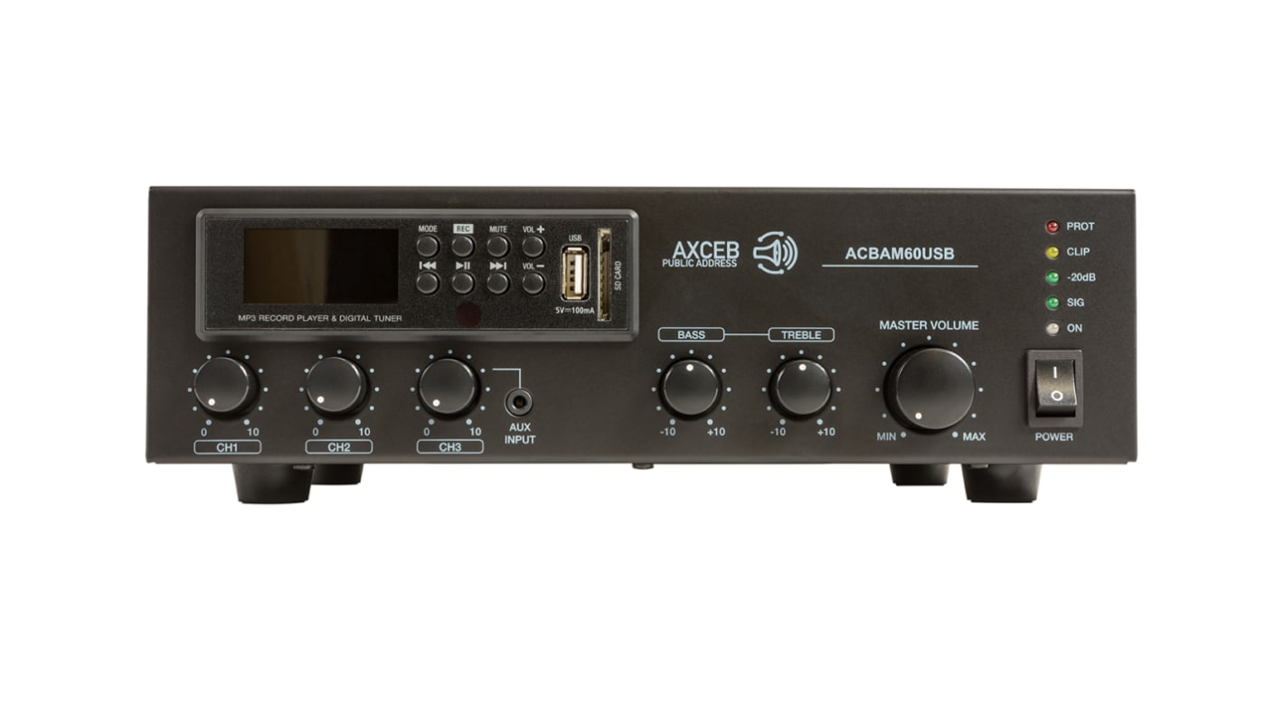 Amplificador S2Ceb-Groupe Cae ACBAM60USB, 60 W, 1, 0,08 → 18 kHz