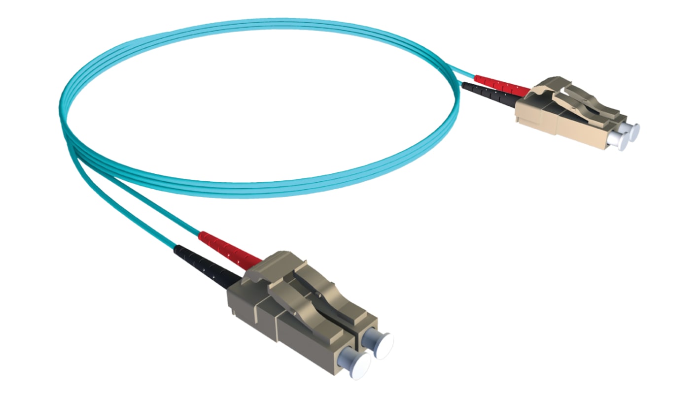 Latiguillo para Fibra Óptica CAE Multimedia Connect OM3, long. 10m, funda de Baja emisión de humos y libre de halógenos