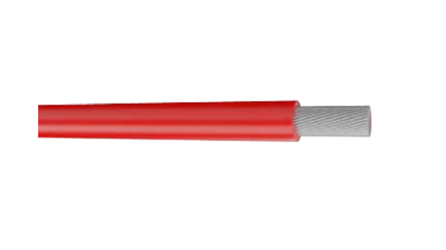 Cable de equipamiento de PTFE AXINDUS KZ0407R, área transversal 0,6 mm² Rojo, long. 250m, 20 AWG