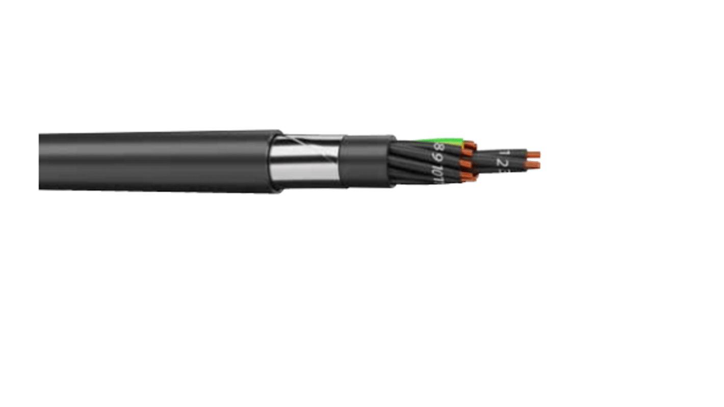 RVFV5G15 AXINDUS 5 Core Armoured Cable, 1.5 mm², 100m Armoured, Black