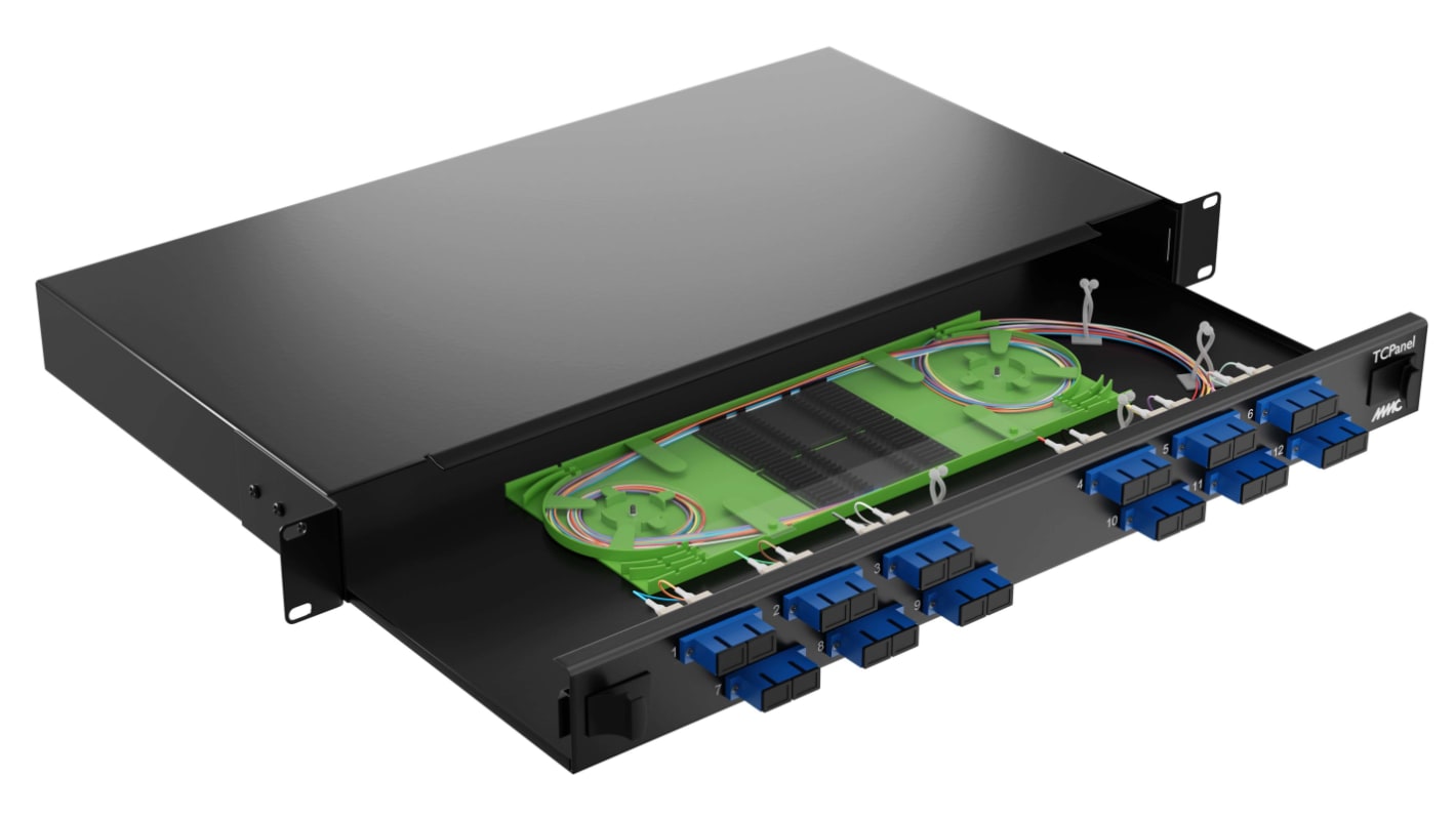 Panneau de brassage CAE Groupe 12 raccords LC Duplex Multimode