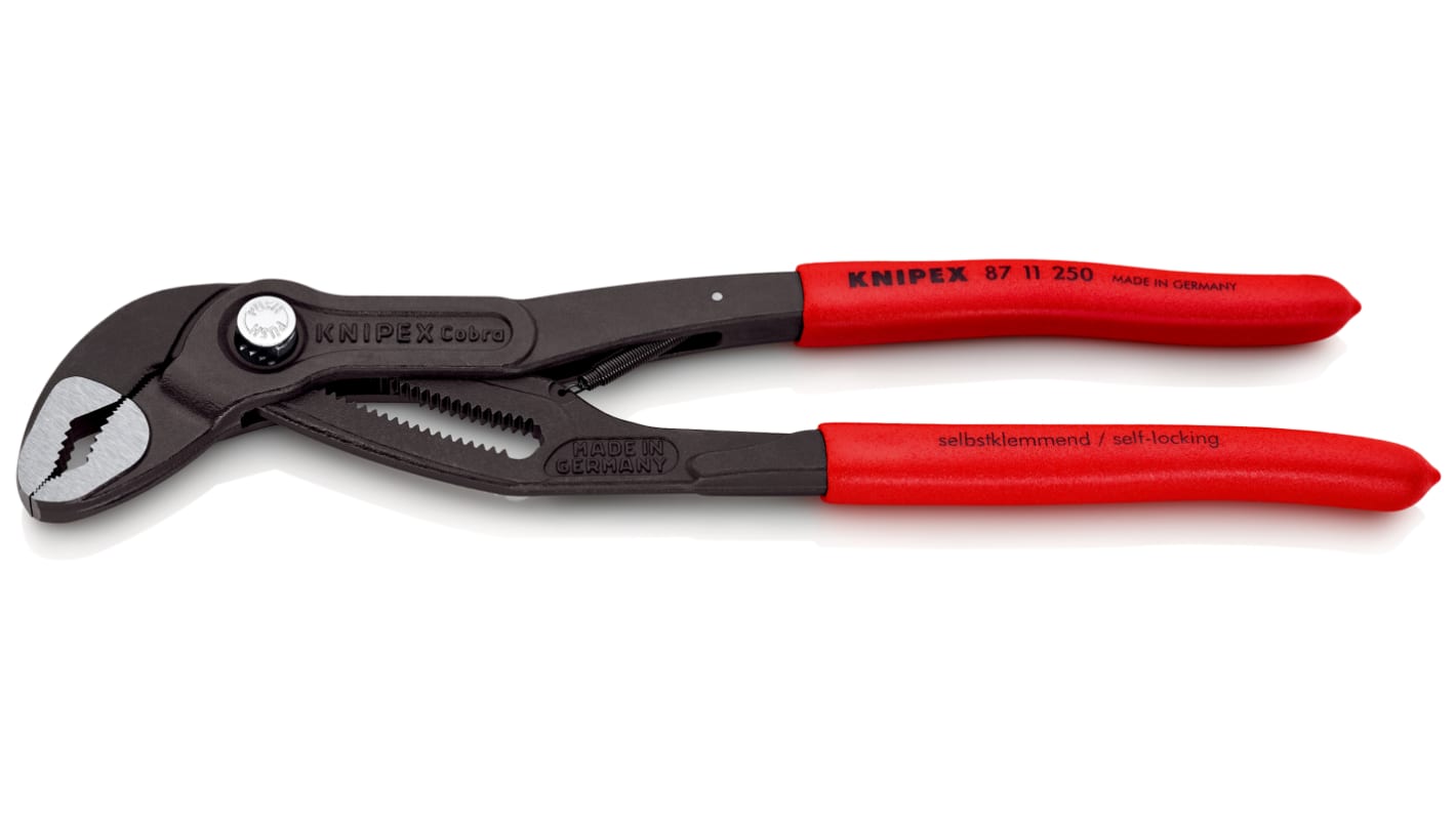 Knipex Cobra® Hightech Water Pump Pliers, 240 mm Overall, Angled Tip