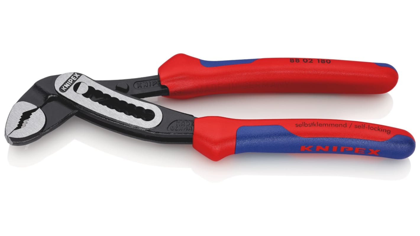 Knipex Alligator Water Pump Pliers, 180 mm Overall, Angled Tip