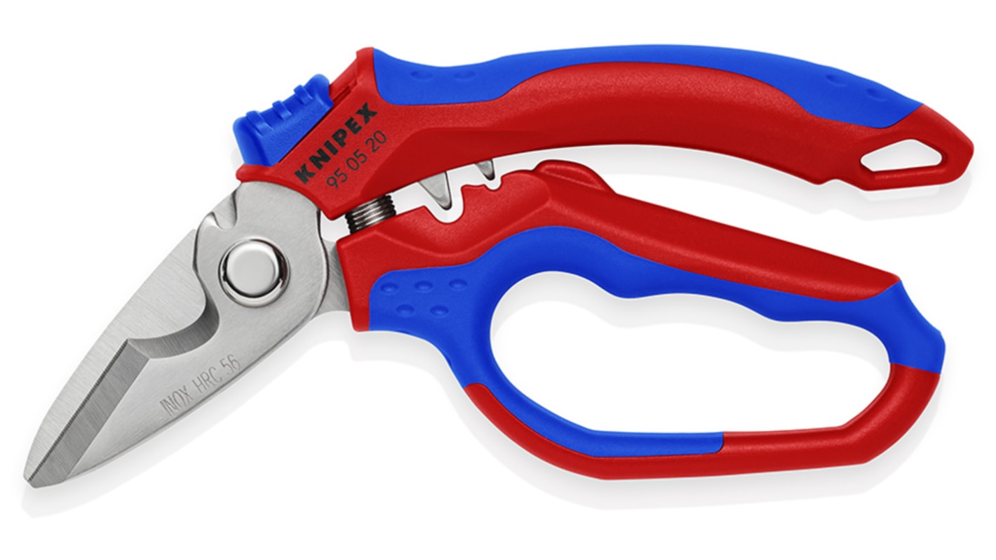 Knipex Handwerkerschere Edelstahl 30 mm-Klinge 160 mm Fiberglas-Griff Nein