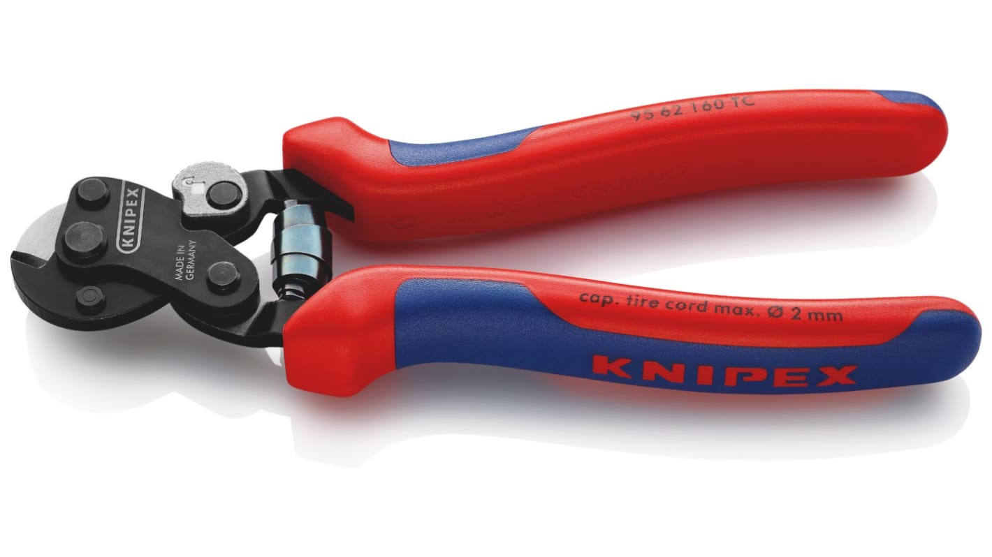 Pince coupante pour câble métallique Knipex 95 62 160 TC 160 mm, capacité 6mm