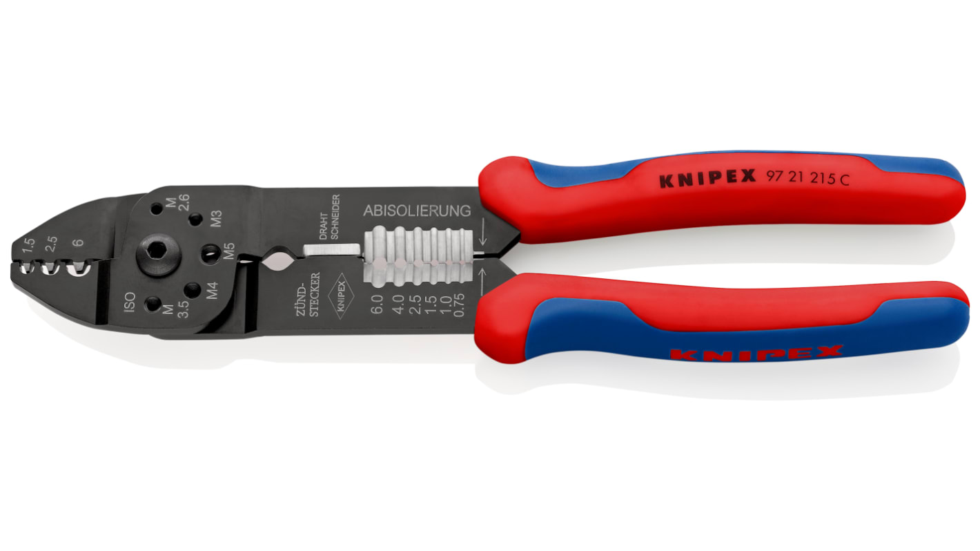 Pince à sertir Knipex 97 pour Terminaux non isolés Ovale