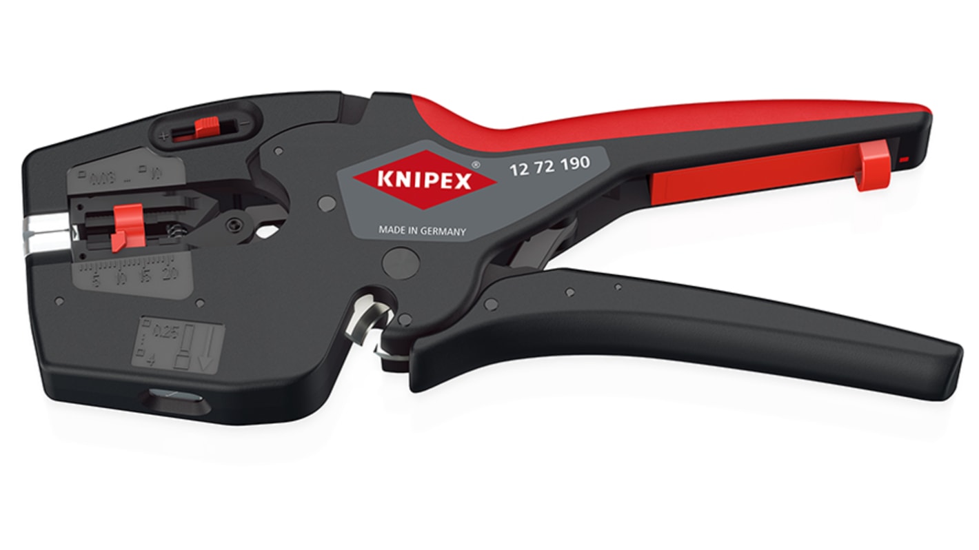 Pince à dénuder automatique Knipex série 12 72 190 pour fil Multibrins, Monobrins 0.03 → 10mm², 190 mm