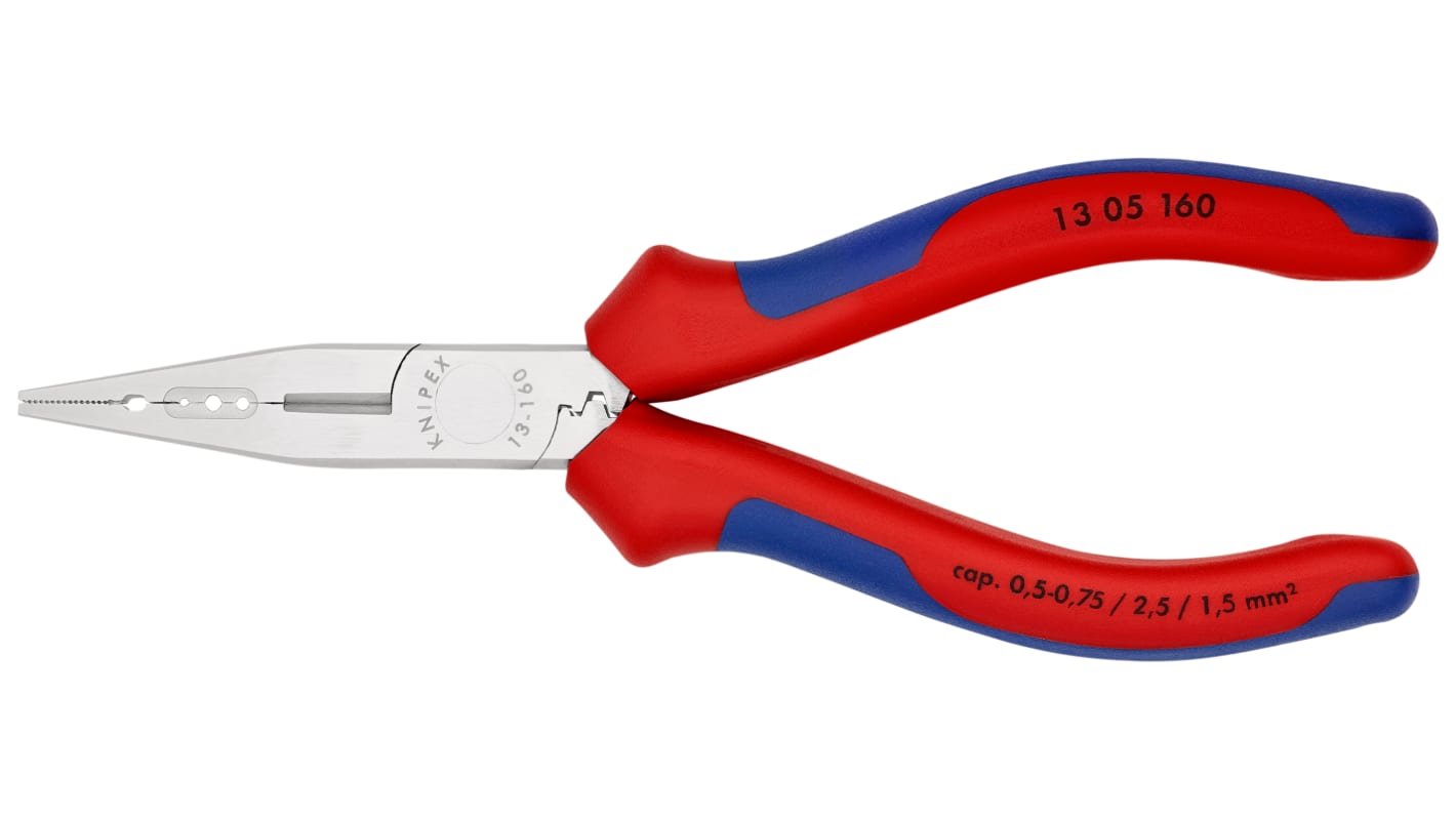 Knipex 13 05 160 Pliers, 160 mm Overall, Straight Tip