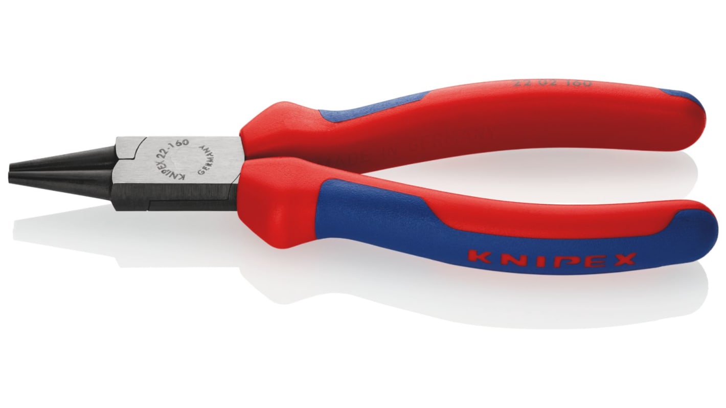 Knipex Round Nose Pliers, 160 mm Overall, 30mm Jaw