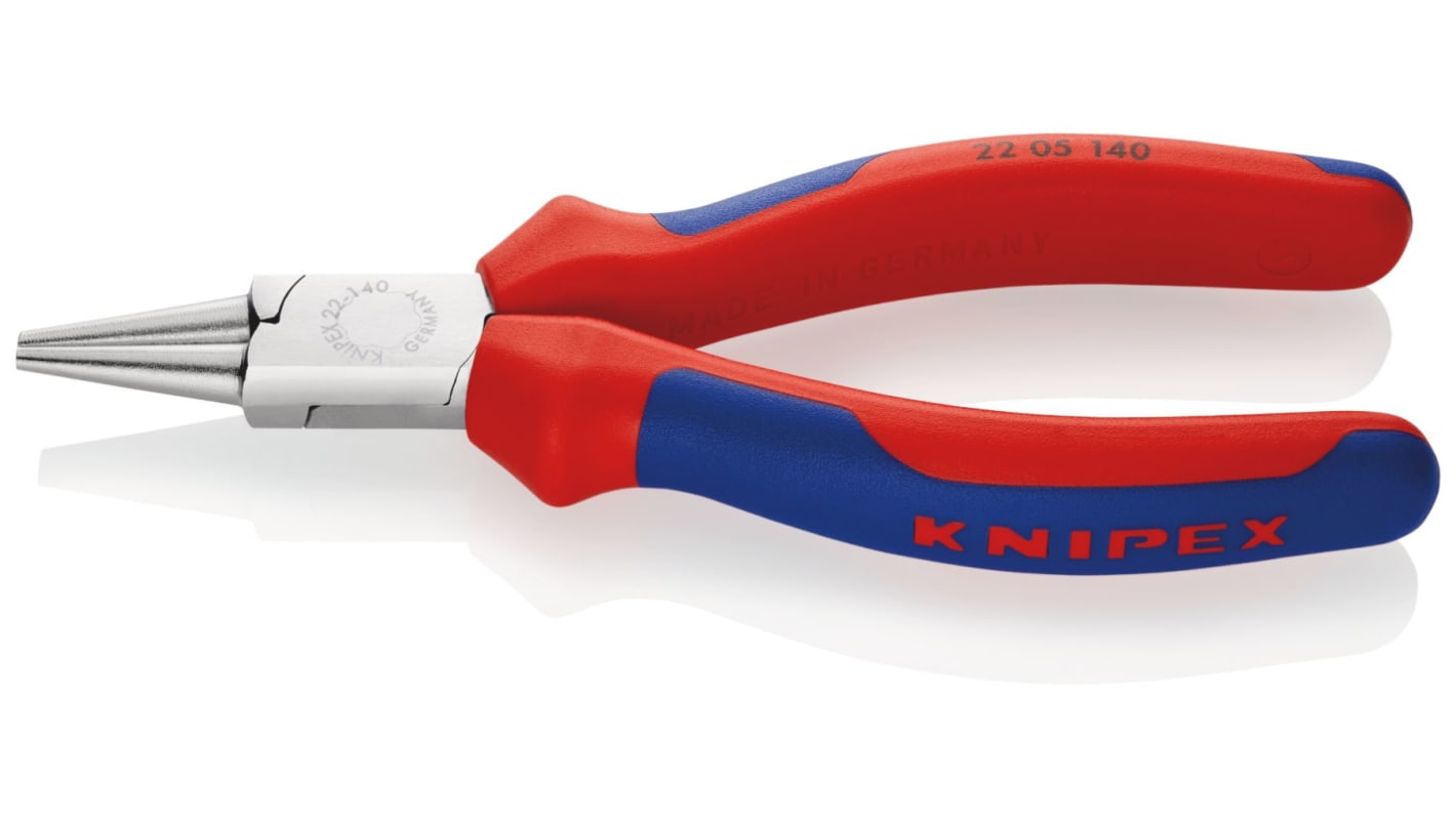 Knipex Round Nose Pliers, 140 mm Overall, 28mm Jaw