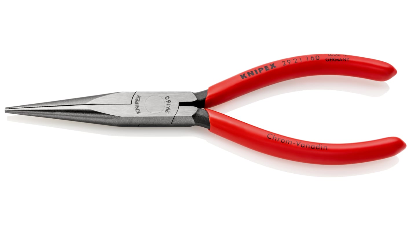 Alicates de largo alcance Ángulo recto Knipex, mordaza de 2.125plg, long. total 170 mm