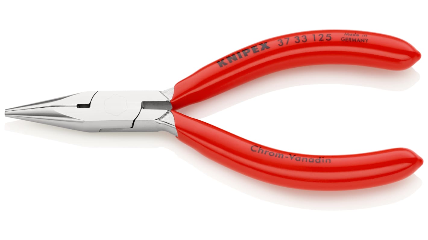 Pinze a becchi piatti Knipex in Acciaio speciale per utensili di qualità, lungh. 125 mm Ad angolo retto