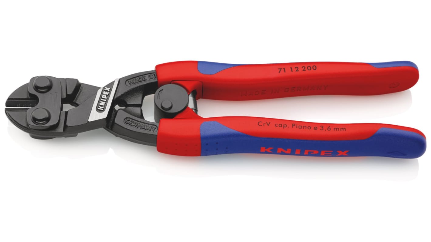 Corta alambre Knipex con capacidad de corte de 6 mm, longitud 200 mm en Acero de cromo-vanadio