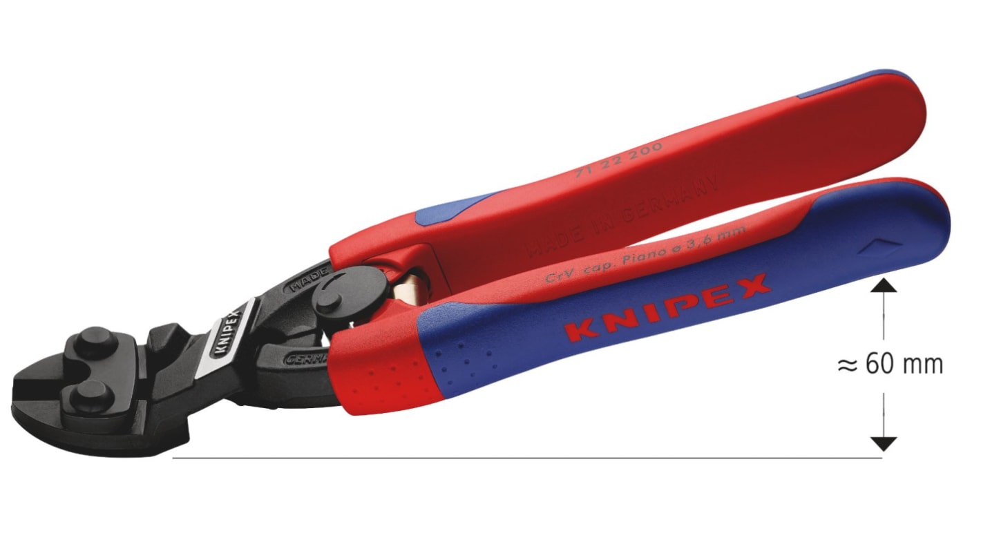 Knipex 71 22 200 200 mm Chrome Vandium Steel Compact bolt cutter