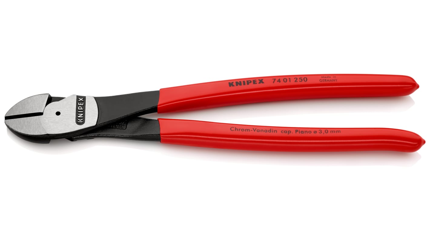 Pinces coupantes latérales Knipex 74 01 250 250 mm, capacité 4.6mm