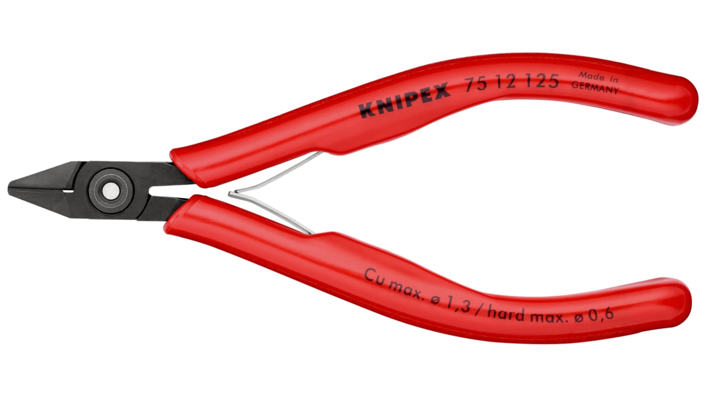 Knipex Side 全体長さ：125 mm 最大切断能力：1.3mm, 75 12 125