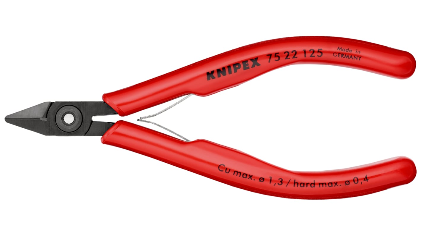 Knipex Side 全体長さ：125 mm 最大切断能力：1.3mm, 75 22 125