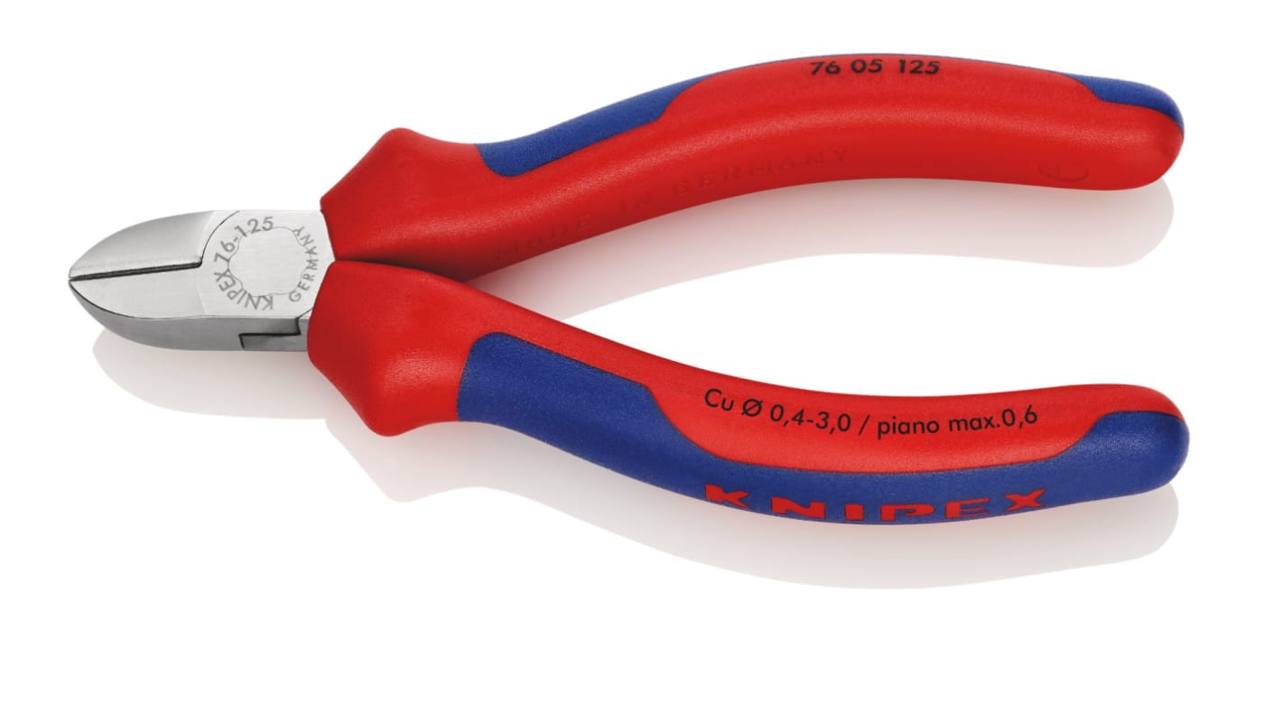 Alicates de corte lateral Knipex, capacidad de corte 3mm, long. total 125 mm