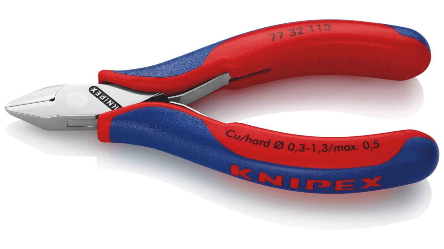 Alicates de corte lateral Knipex, capacidad de corte 1.3mm, long. total 115 mm