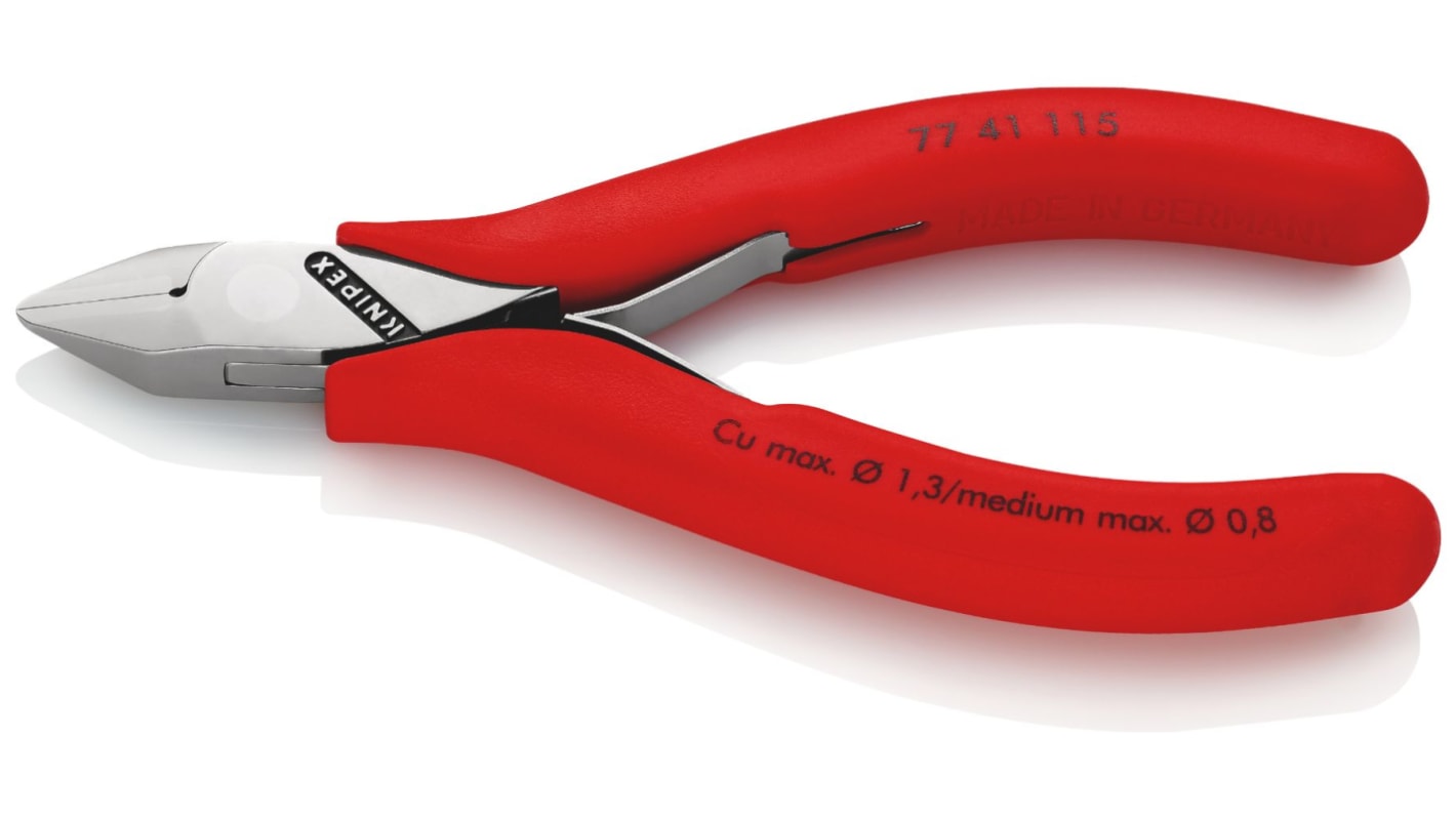 Alicates de corte lateral Knipex, capacidad de corte 1.3mm, long. total 115 mm