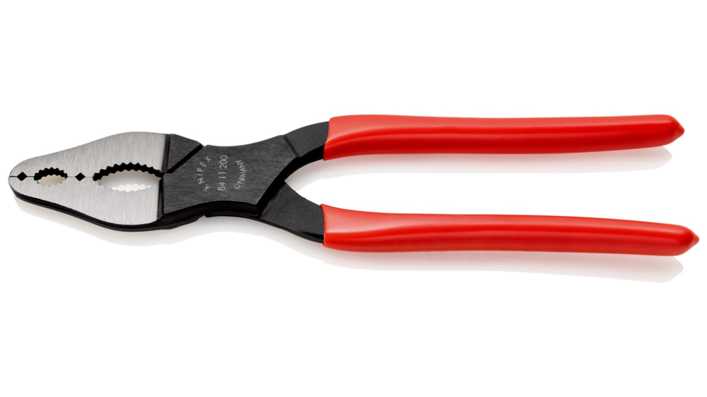 84 11 200 Knipex Pliers, 200 mm Overall, Straight Tip RS