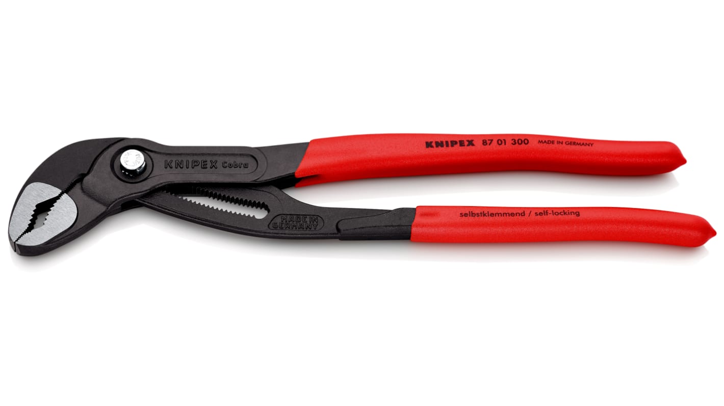 Knipex Cobra® Hightech Water Pump Pliers, 300 mm Overall, Angled Tip