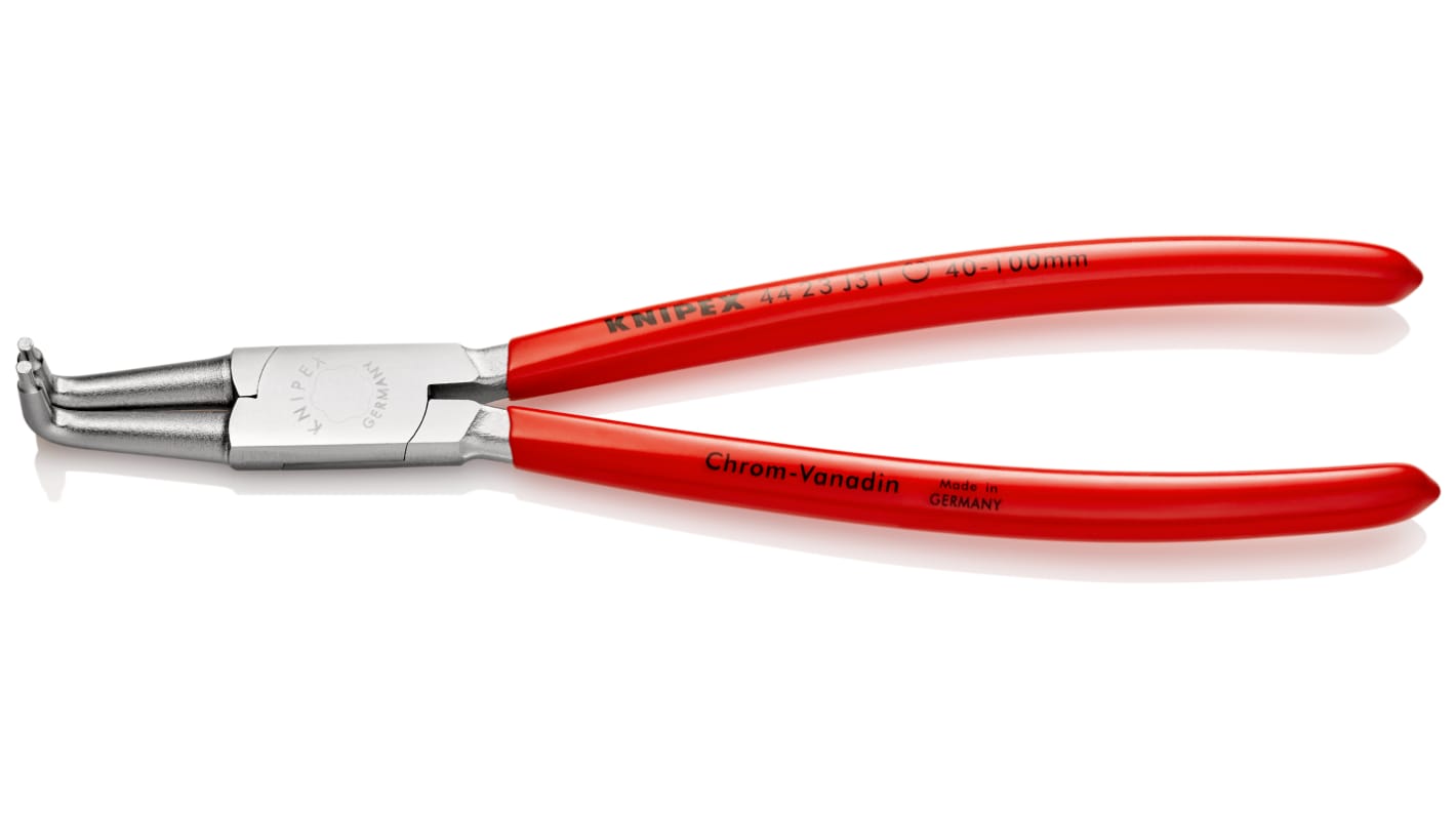 Pinze per anelli elastici Knipex in Acciaio speciale per utensili di qualità, lungh. 215 mm Ad angolo retto