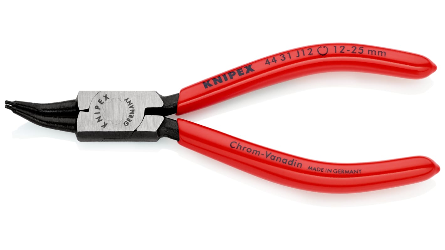 Pinze per anelli elastici Knipex in Acciaio speciale per utensili di qualità, lungh. 140 mm Ad angolo retto