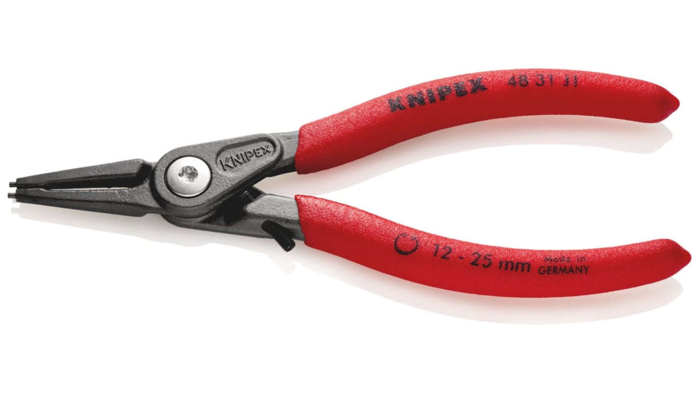 Pinze per anelli elastici Knipex in Acciaio al cromo-vanadio, lungh. 140 mm Ad angolo retto