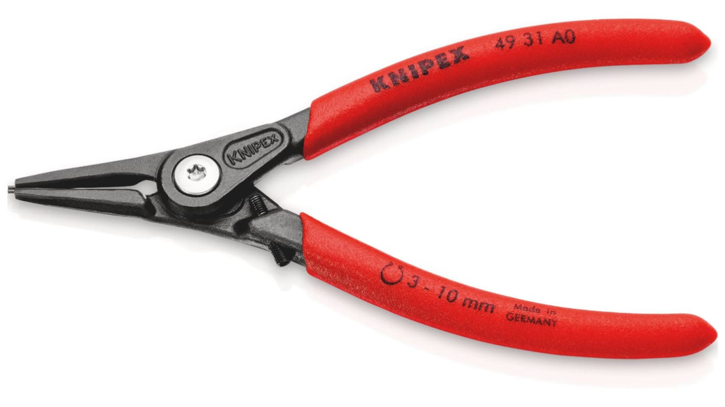 Knipex Circlip Pliers, 140 mm Overall, Straight Tip