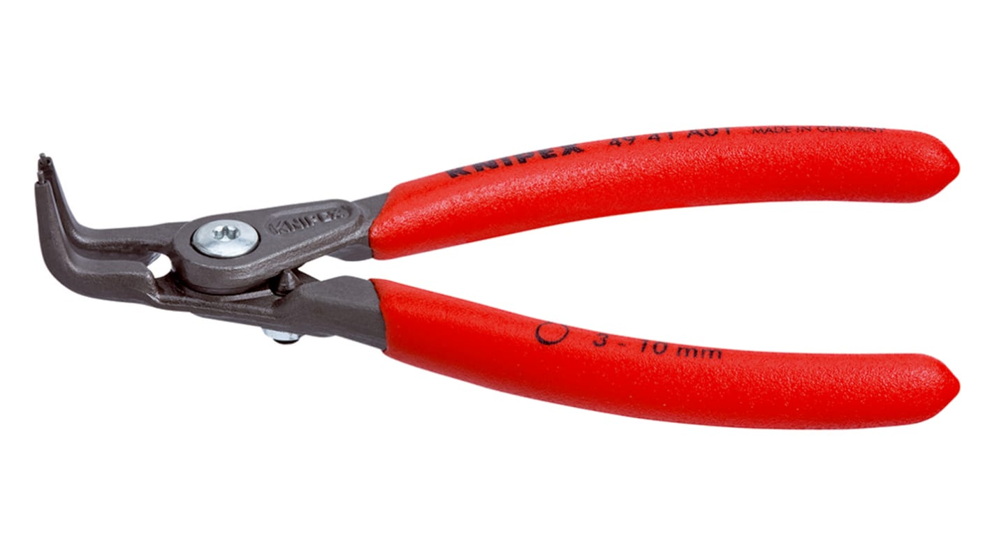 Knipex Circlip Pliers, 130 mm Overall, Angled Tip