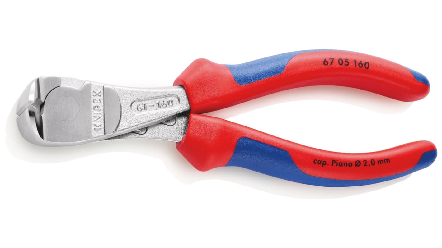 Knipex 160 mm End Nippers for Hard Wire; Piano Wire