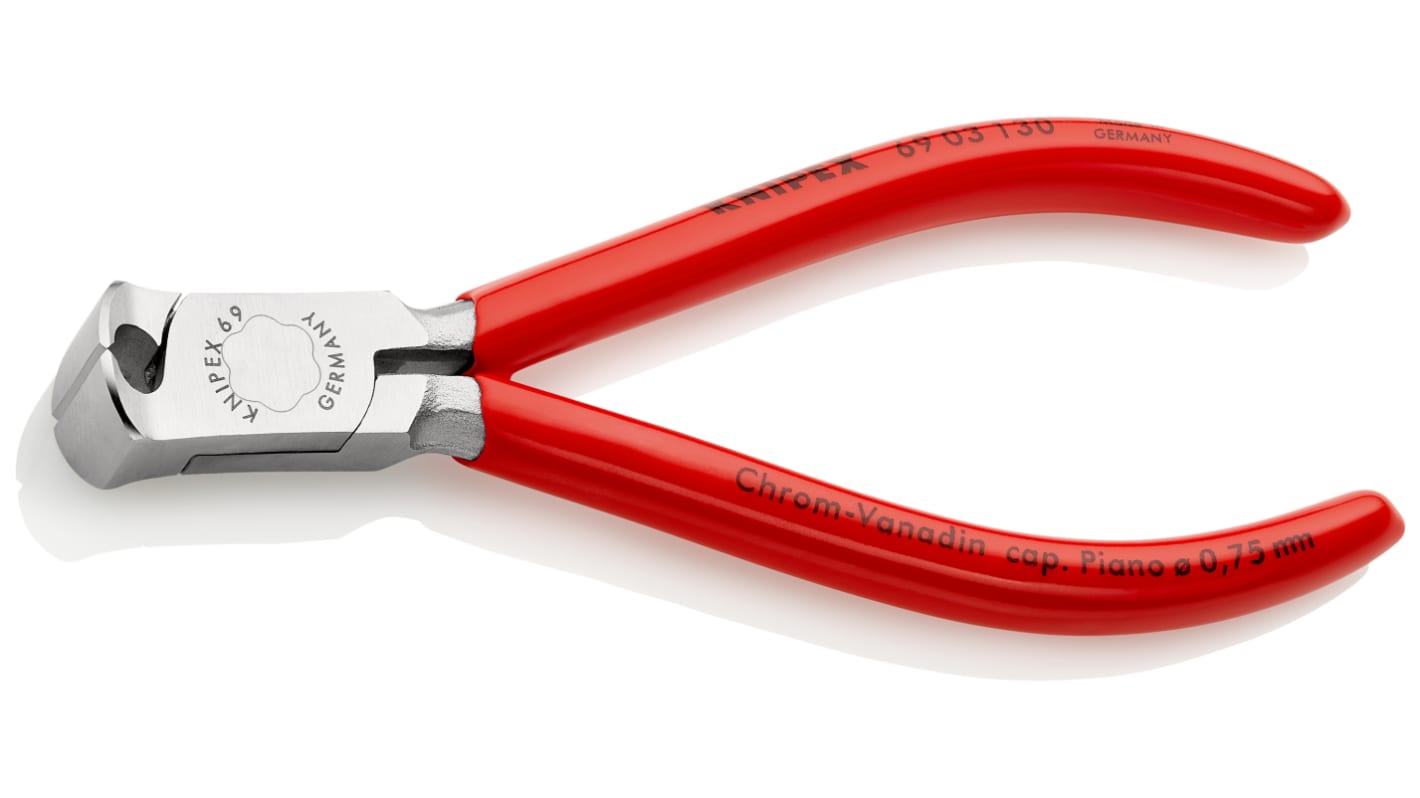 Knipex Kneifzange 130 mm, Schneidleistung Kupfer, Kunststoff: 2mm, weicher Draht: 1,3mm, Stahldraht: 1mm, Klavierdraht: