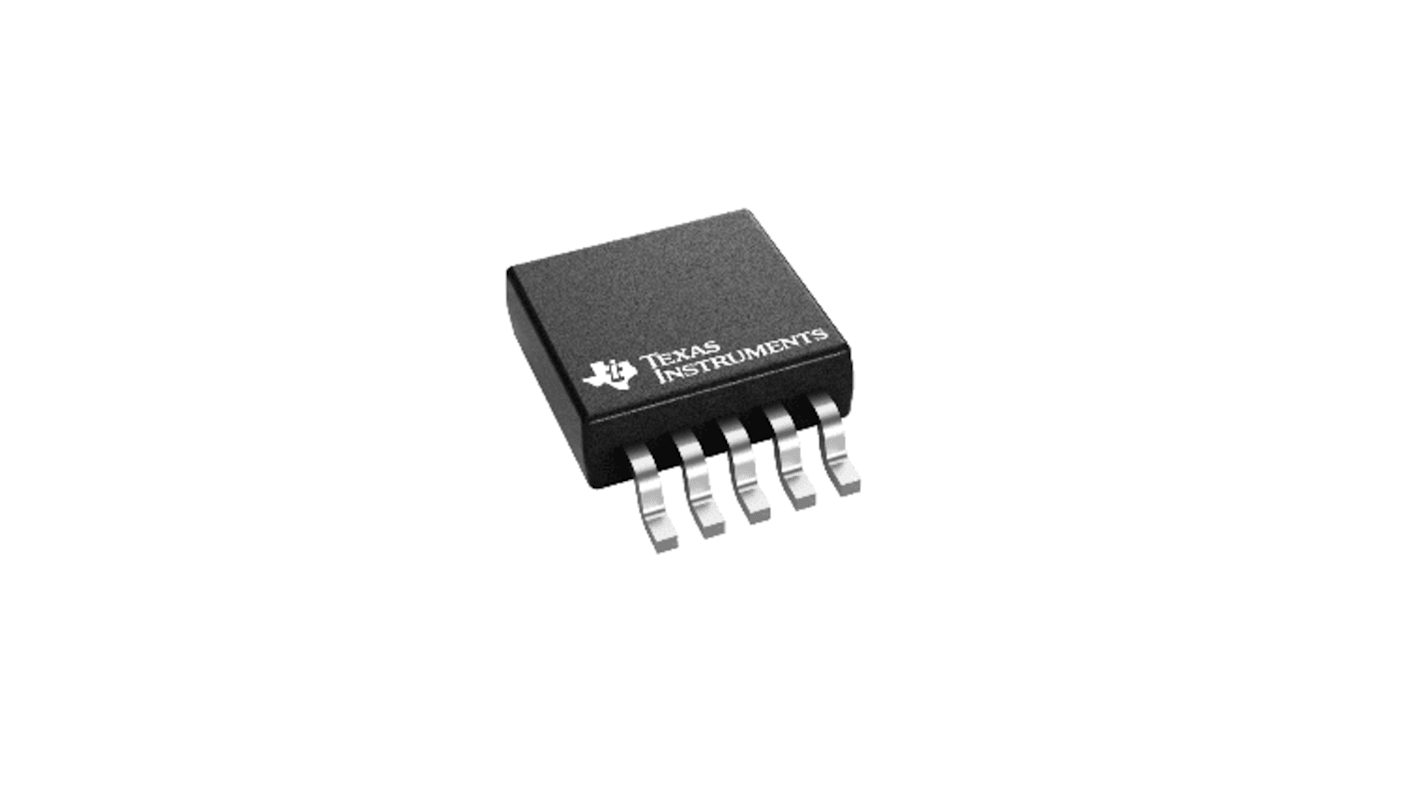 Texas Instruments, DAC Quad 8 bit-, 188ksps, ±1%FSR Serial-I2C (2 Wire), 10-Pin VSSOP