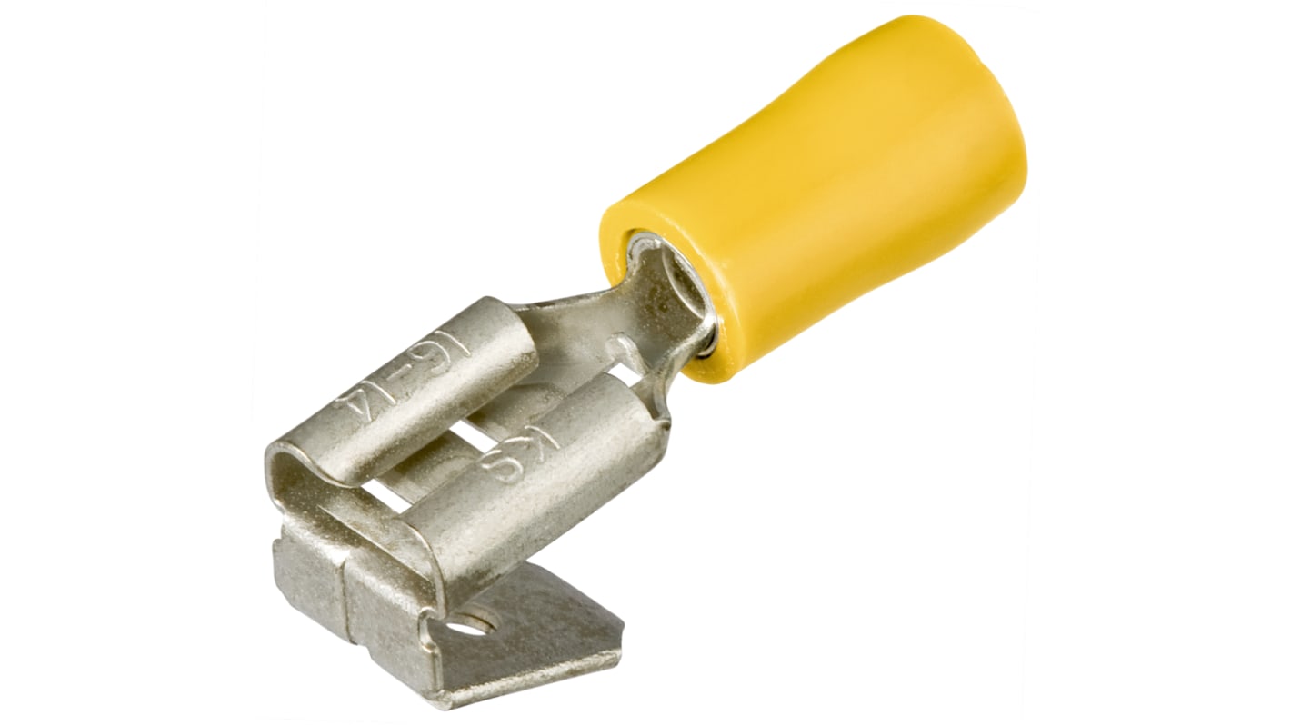 Knipex 97 Flachsteckhülse, Gelb, Isoliert, Buchse, 4mm² - 6mm², 12AWG min