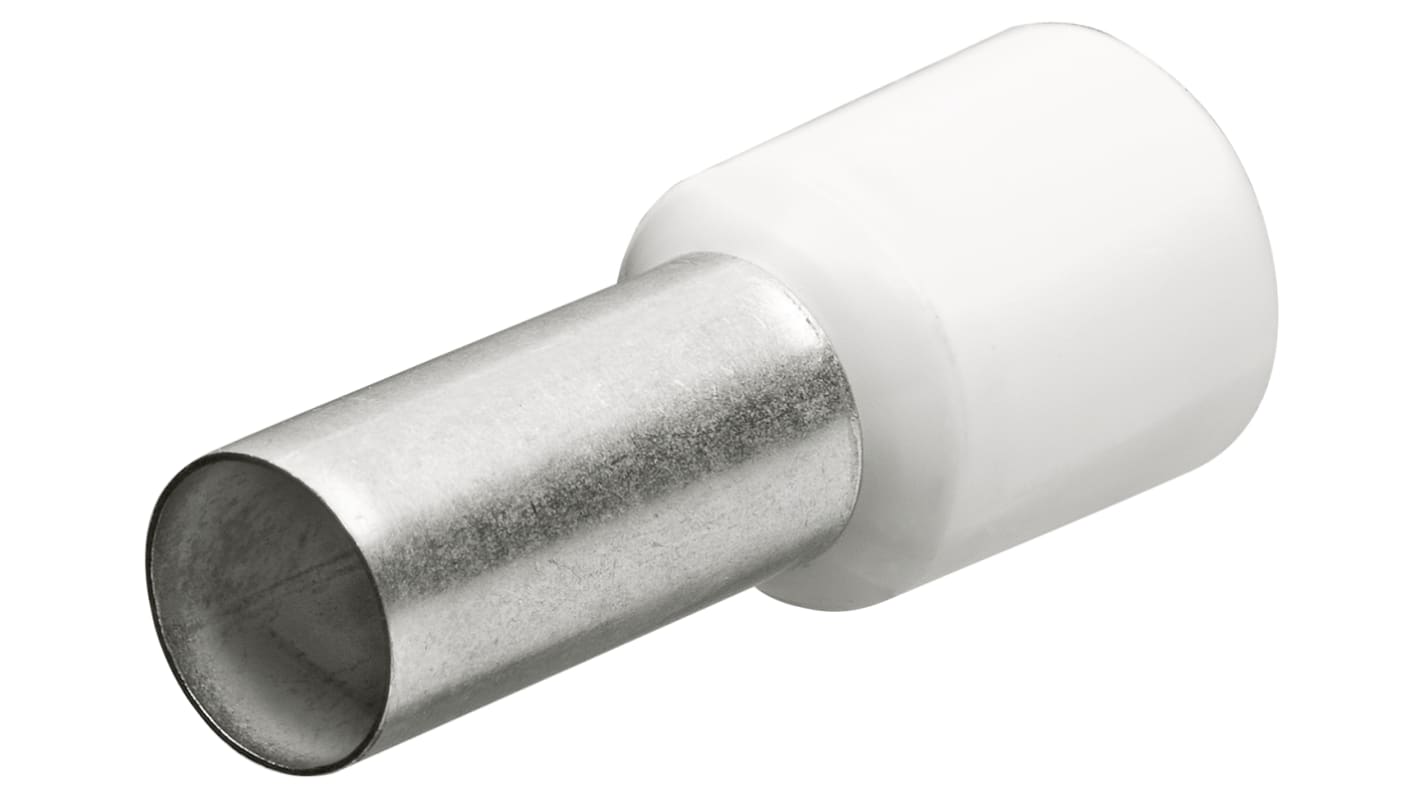 Knipex, 97 99 Insulated Ferrule, 8mm Pin Length, 1mm Pin Diameter, 0.5mm² Wire Size, White