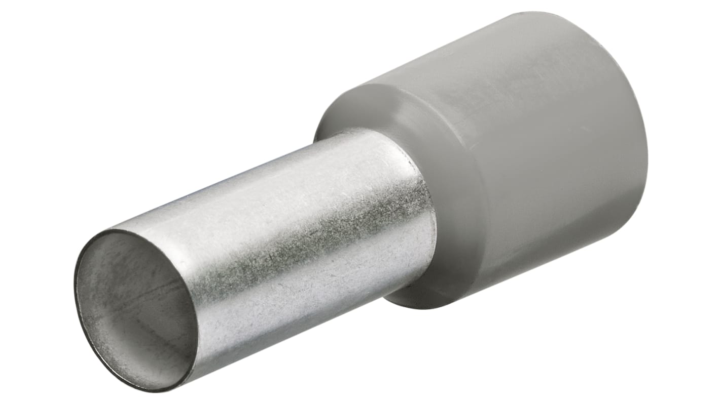 Knipex, 97 99 Insulated Ferrule, 8mm Pin Length, 1.2mm Pin Diameter, 0.75mm² Wire Size, Grey