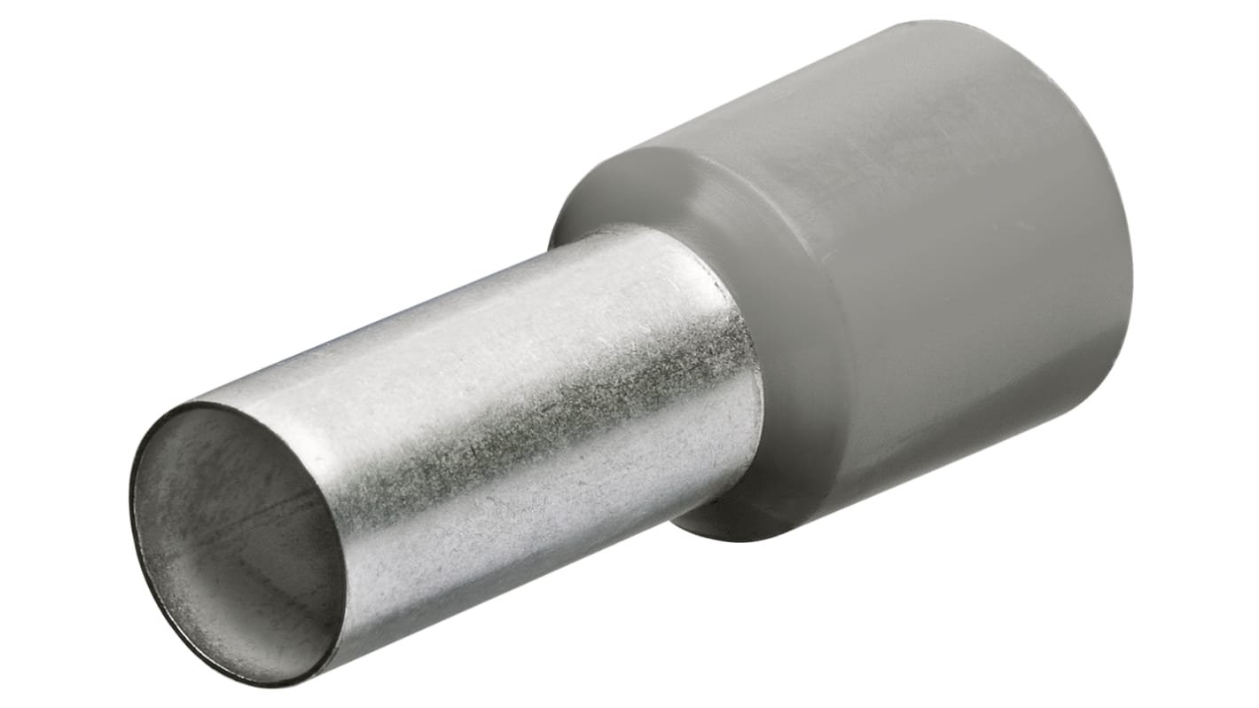 Knipex, 97 99 Insulated Ferrule, 10mm Pin Length, 2.8mm Pin Diameter, 4mm² Wire Size, Grey