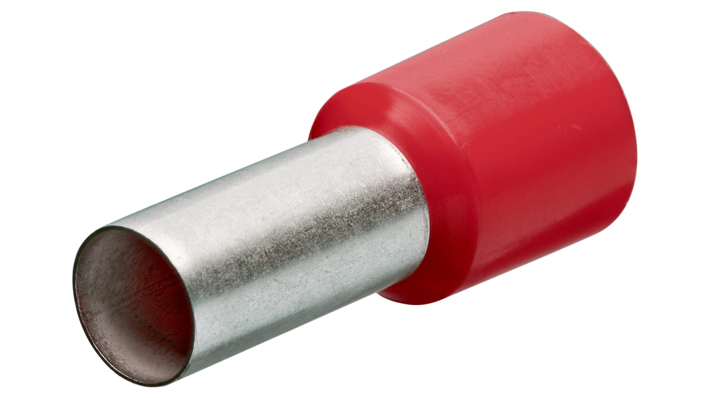 Knipex, 97 99 Insulated Ferrule, 12mm Pin Length, 4.5mm Pin Diameter, 10mm² Wire Size, Red