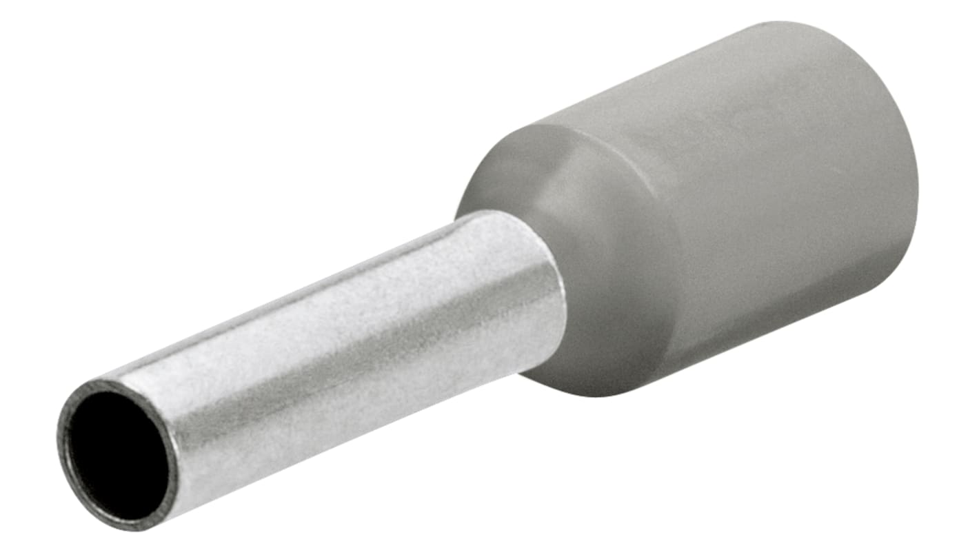Knipex, 97 99 Insulated Ferrule, 10mm Pin Length, 1.2mm Pin Diameter, 0.75mm² Wire Size, Grey