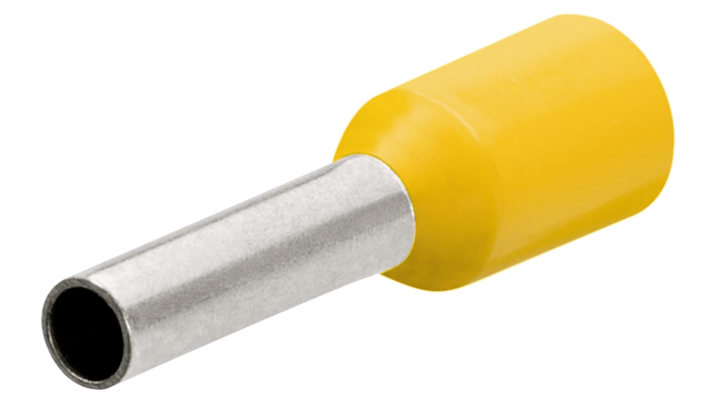 Knipex, 97 99 Insulated Ferrule, 18mm Pin Length, 3.5mm Pin Diameter, 6mm² Wire Size, Yellow