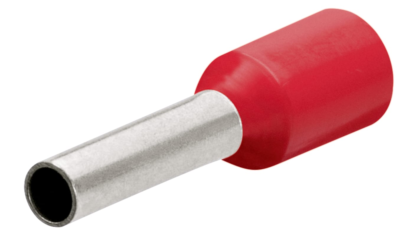 Knipex, 97 99 Insulated Ferrule, 18mm Pin Length, 4.5mm Pin Diameter, 10mm² Wire Size, Red