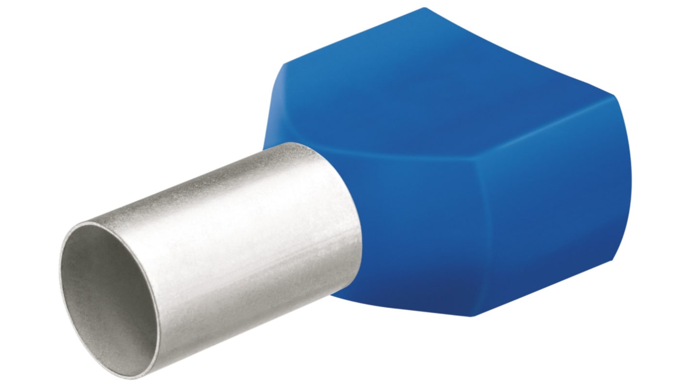 Knipex, 97 99 Insulated Ferrule, 14mm Pin Length, 8.2mm Pin Diameter, 2 x 16mm² Wire Size, Blue