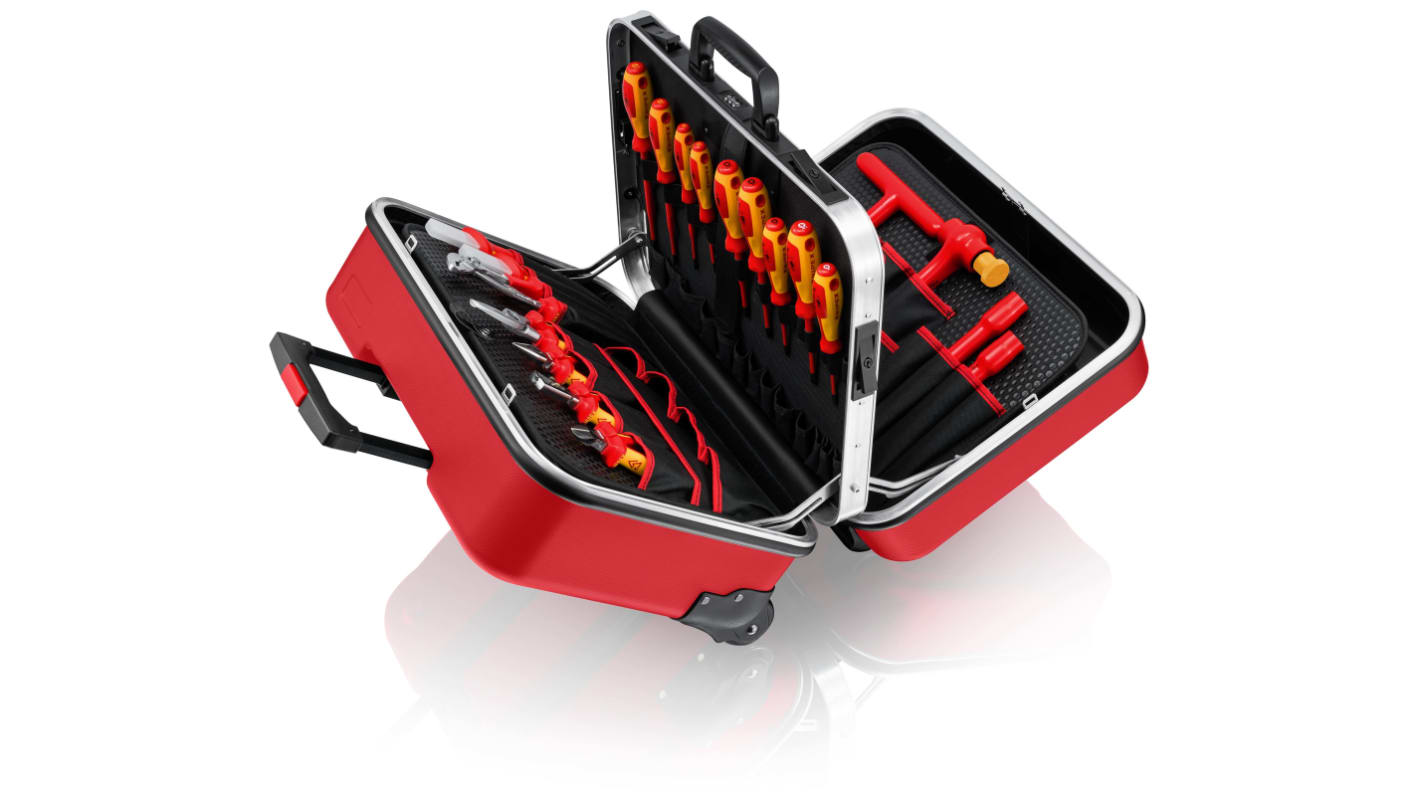 98 99 15 Knipex BIG Twin Move RED ABS, Aluminium Tool Case 2 Wheels